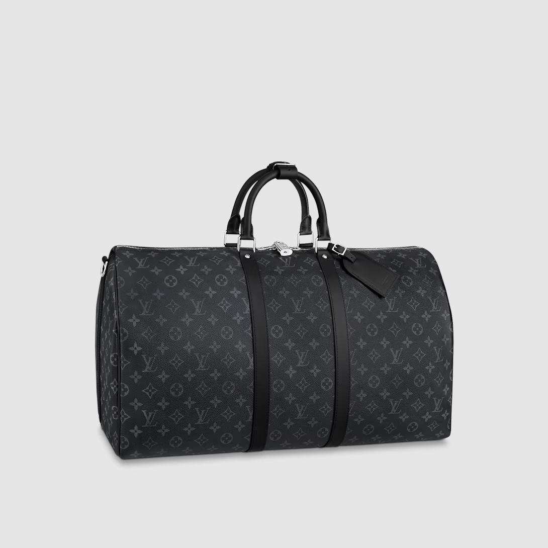 Túi Louis Vuitton Keepall Bandoulière 55 Nam Đen